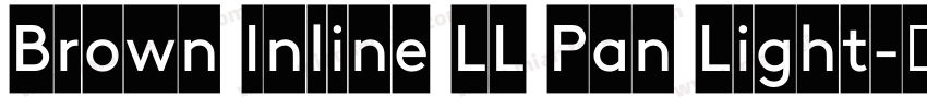 Brown Inline LL Pan Light字体转换